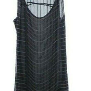 GRYPHON New York Chain Stripe Beaded Silk Dress